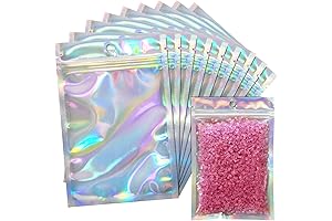 100 Resealable Holographic Bags, 4 x 6 Inches