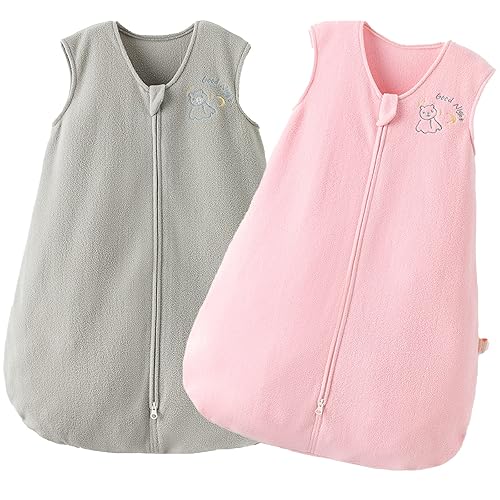 Duomiaomiao Saco de dormir unisex para bebé, 1.0TOG, saco de dormir de microforro polar, manta para bebés y niños pequeños