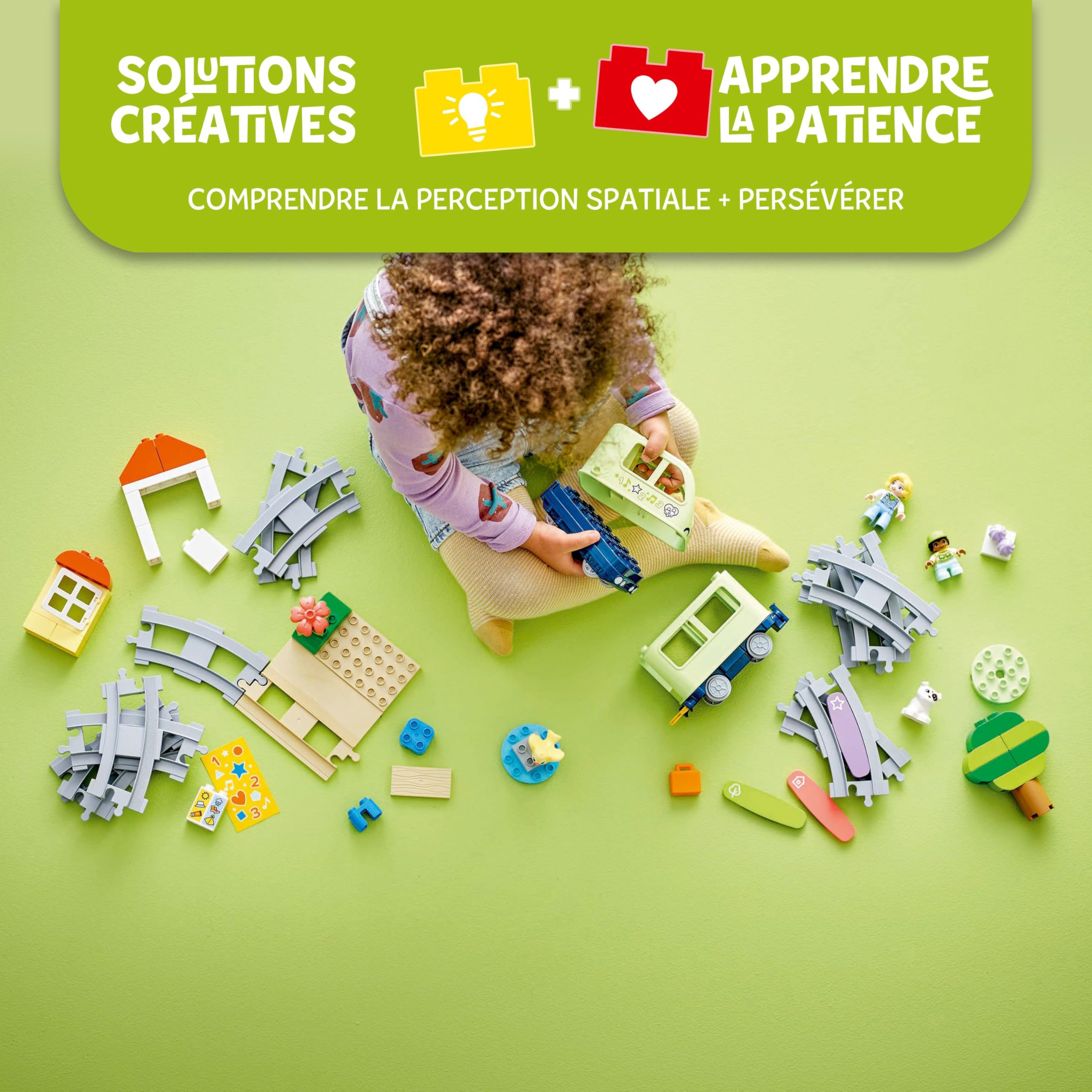 LEGO Duplo Le Train d’Aventures Interactif - Jouet Éducatif 1er Âge - 14 Rails, Briques d'action avec Sons & Lumières et 4 Figurines - Motricité - Cadeau Original pour Fille ou Garçon dès 2 Ans 10427