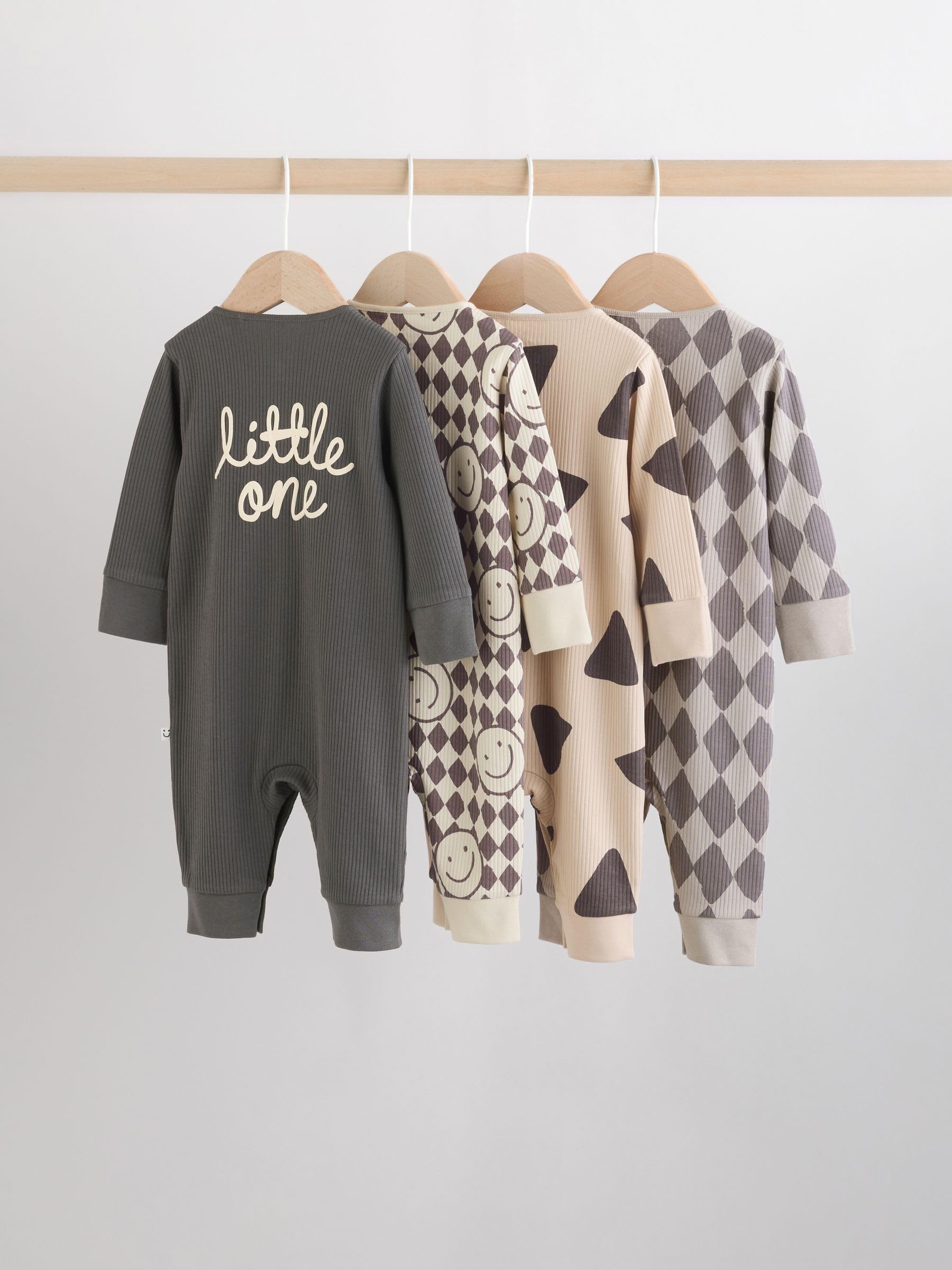 NEXT Bebés niño Pack de 4 Pijamas Tipo Pelele de bebé