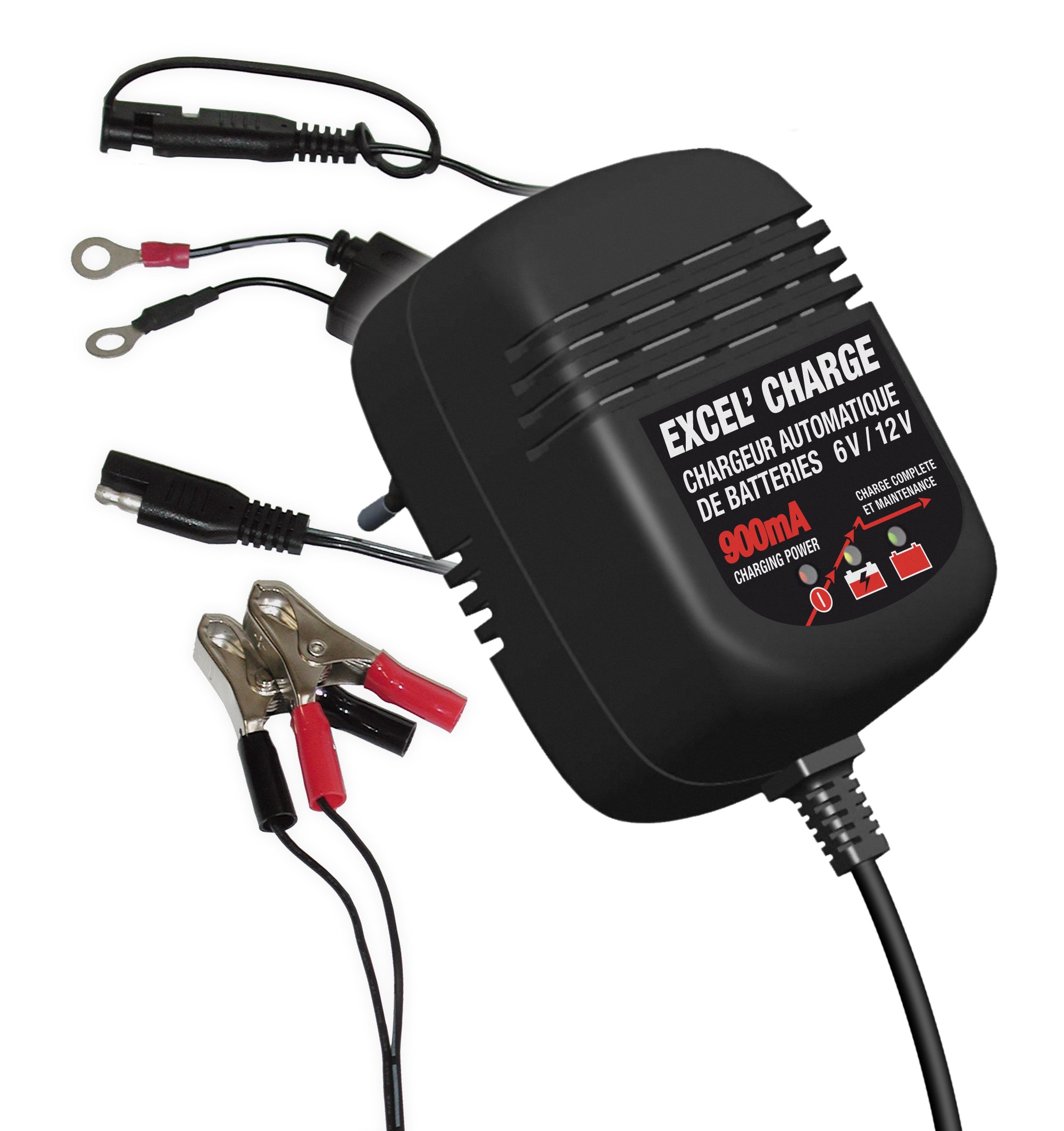 Greenstar 2240-Cargador de baterías de 6 y 12 V, 900 mAh