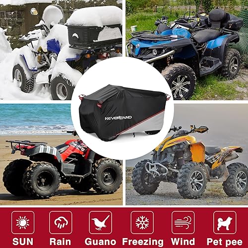 Miniatura 7 de NEVERLAND Cubierta Impermeable para ATV al Aire Libre - Cubierta para Cuatrimoto de Servicio Pesado Resistente a Desgarros Cubiertas para Vehículos