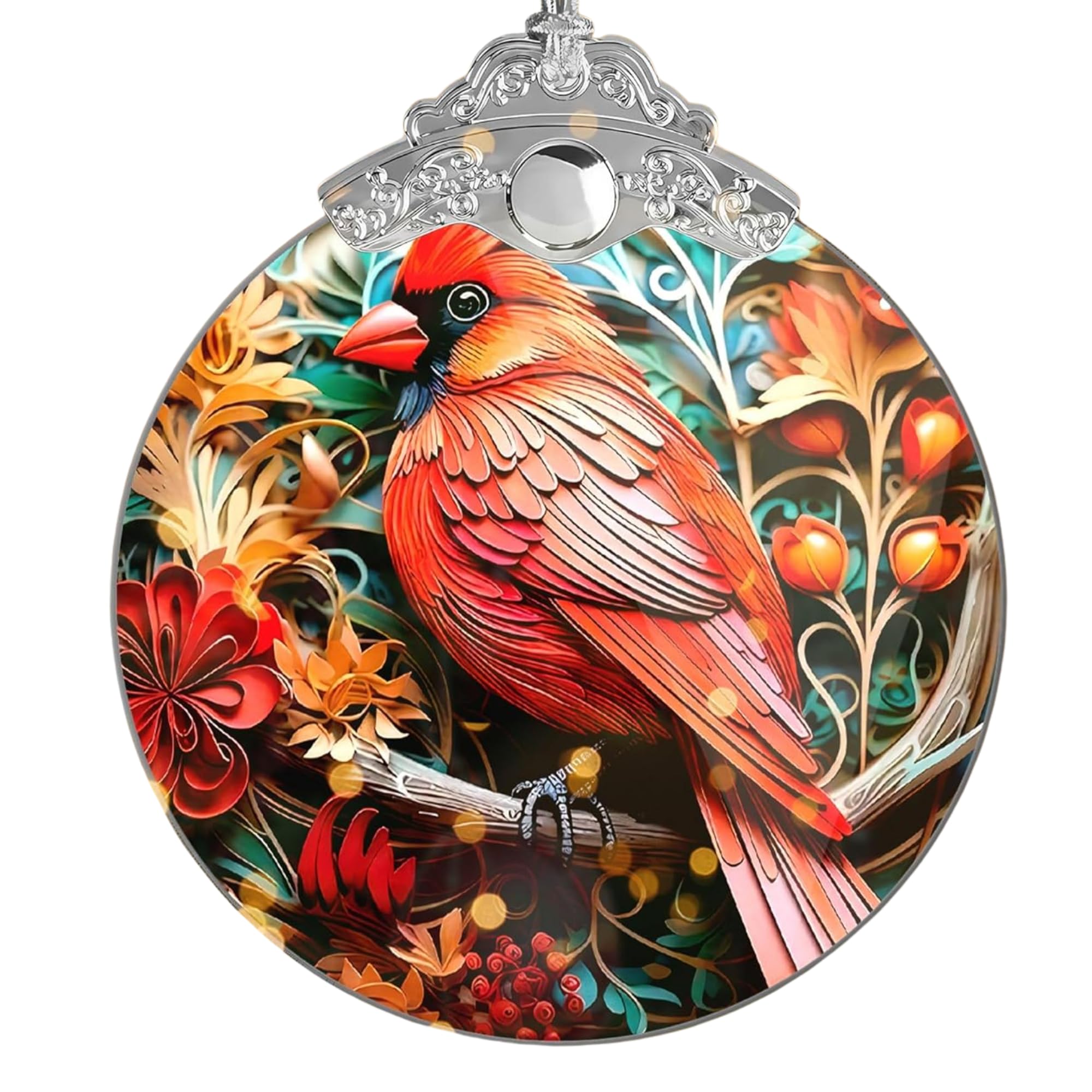 Christmas Ornament 2025, Tree Decoration 4 Inch Acrylic Hanging Art, Holiday Display, Car Interior Decor, Flappy Bird Scene for Party, Christmas Ornaments, Ornaments for Tree