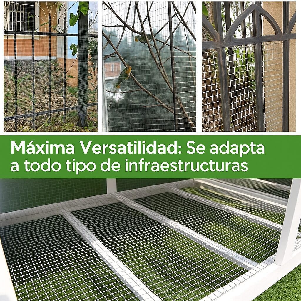 Malla Metalica Galvanizada Protectora | Valla Rejilla Jardin Exterior Gallinero Resistente con Alambre Galvanizado Electrosoldada Agujeros | Tela Conejera Fácil Instalación [6mm - Rollito 5m]