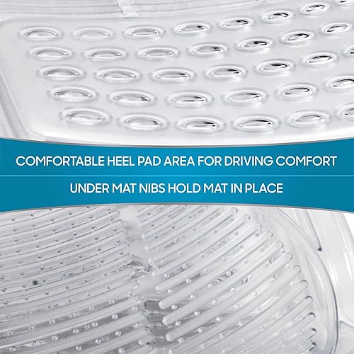 Miniatura 10 de BDK 4 alfombrillas de goma transparente resistentes para automóvil, camión, camioneta, SUV, protección para todo tipo de clima, ajuste universal