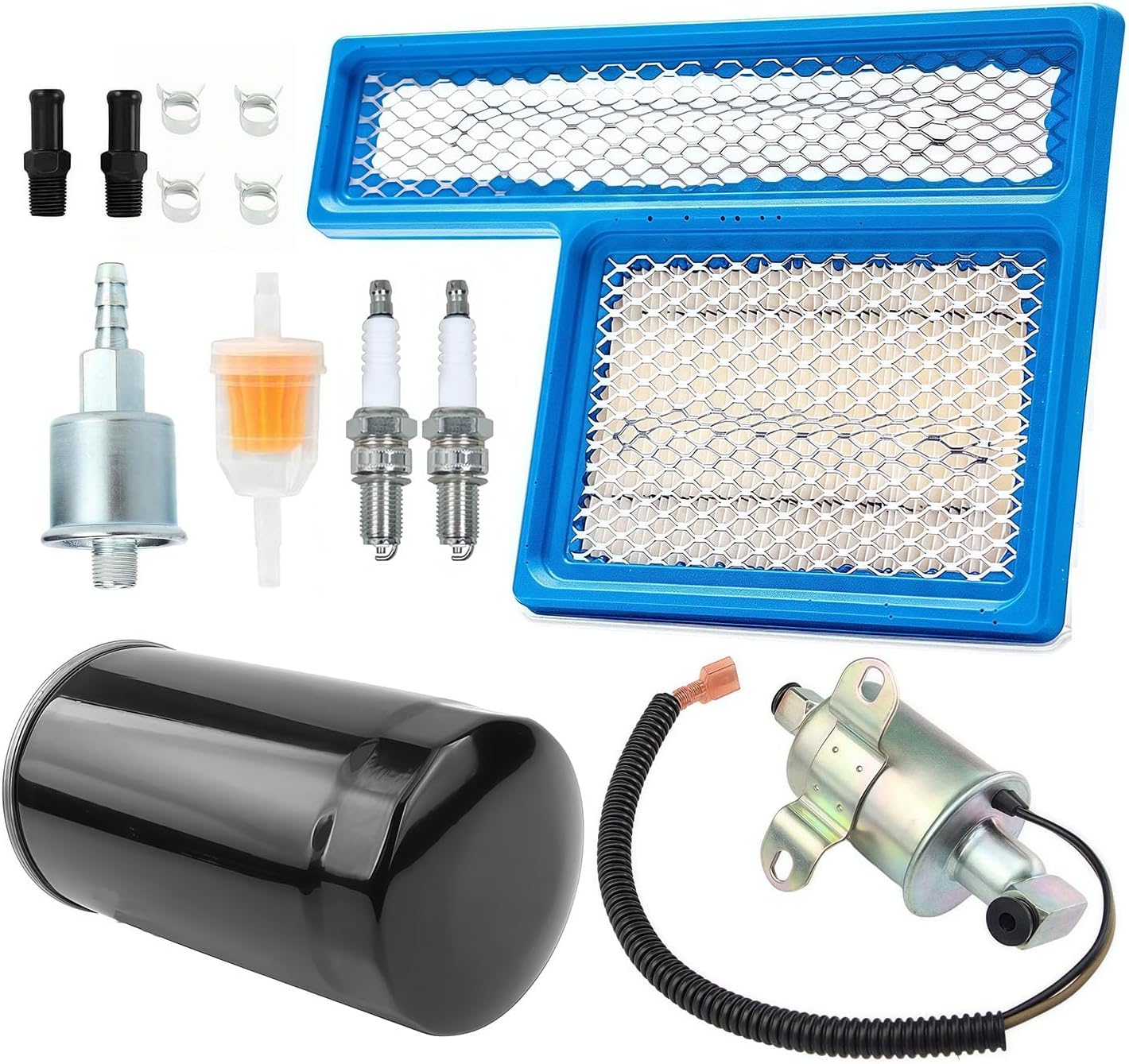 Tune Up Kit 122-0836 Oil Filter Compatible With Onan RV QG Generators 5500 7000 Marquis Gold/RV QGMarquis Platinum QG EFI,HGJAA,HGJAB,HGJAC,140-3116 Air Filter E11015 Electric Fuel Pump