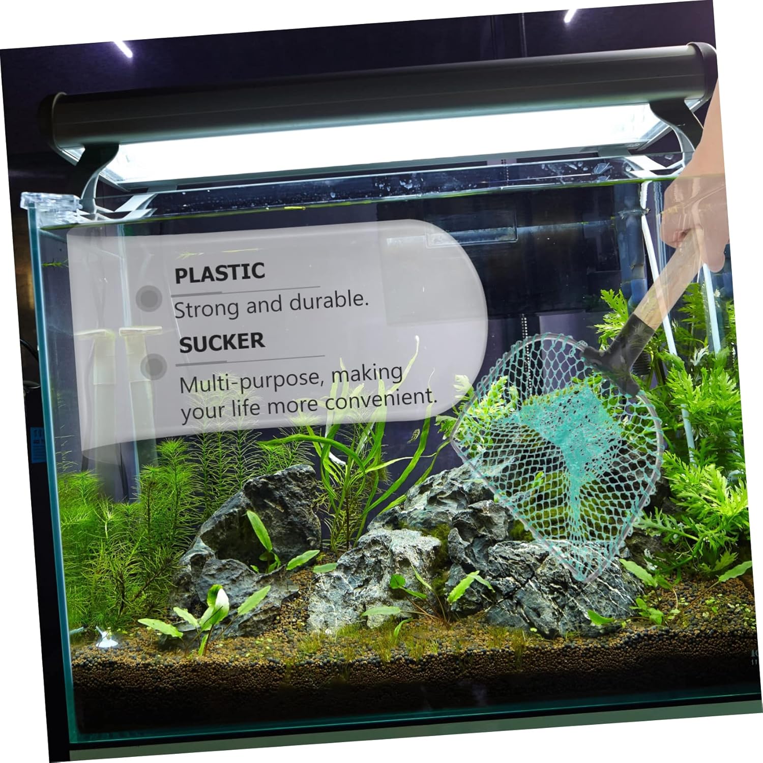 Sosoport Aquarium Fish and Shrimp Fishing Net Fish Releasing Net Pet Shrimp Catcher Aquarium Stand Walleye