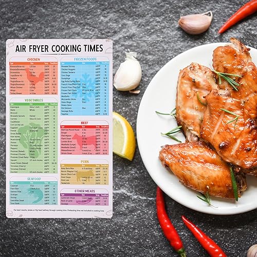 Miniatura 7 de Hoja de trucos magnética para freidora de aire, tarjetas de recetas para freidora de aire, accesorios para freidora de aire, tabla de conversiones