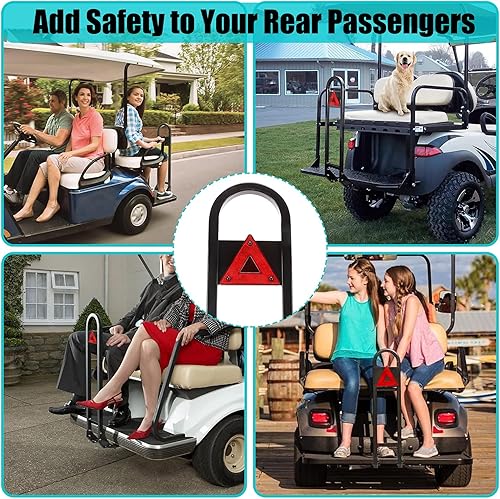 Miniatura 3 de 10L0L Barra de agarre para asiento trasero de carrito de golf, barandilla de seguridad resistente para seguridad del asiento trasero del pasajero,