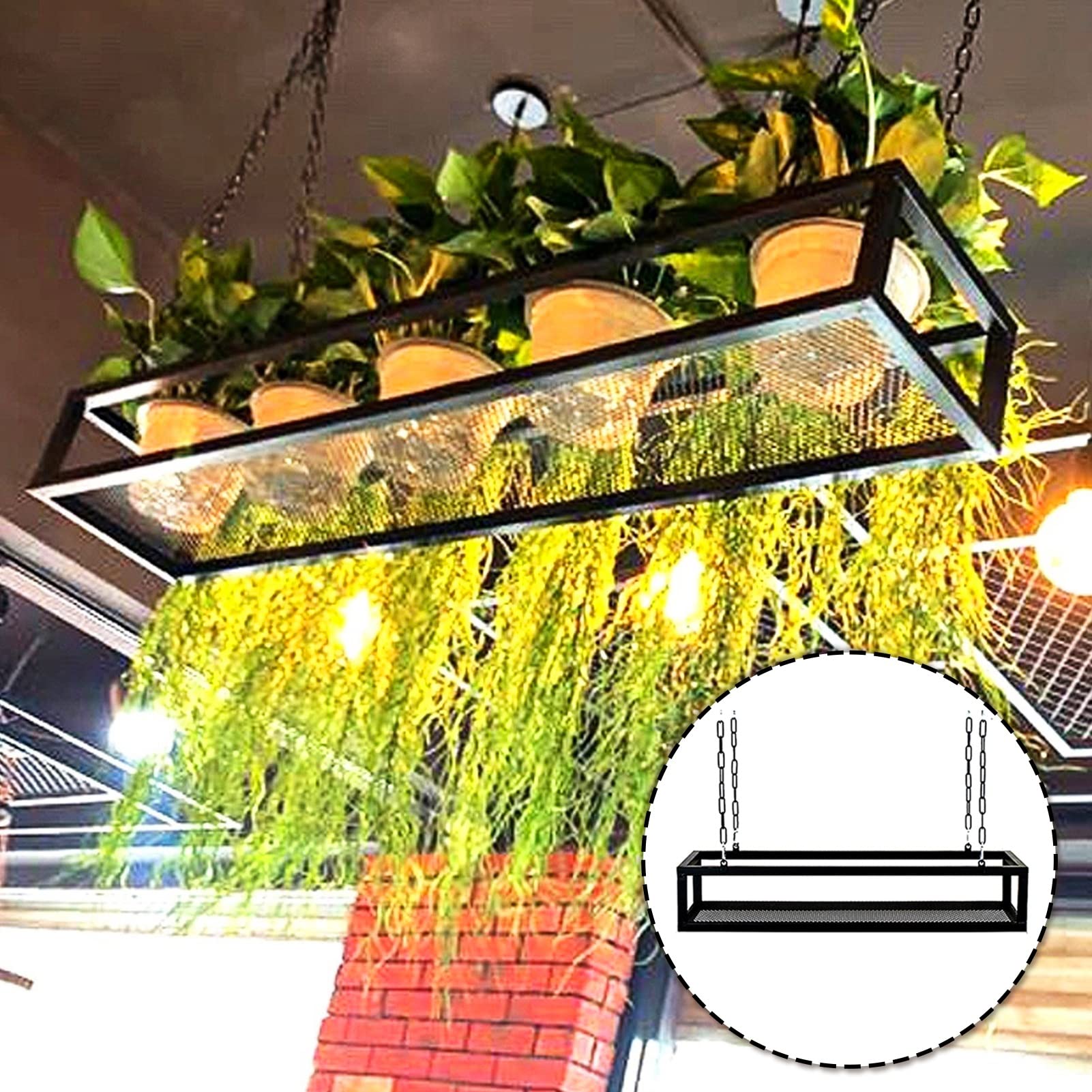 Étagères de rangement de cuisine en fer forgé et support de plantes