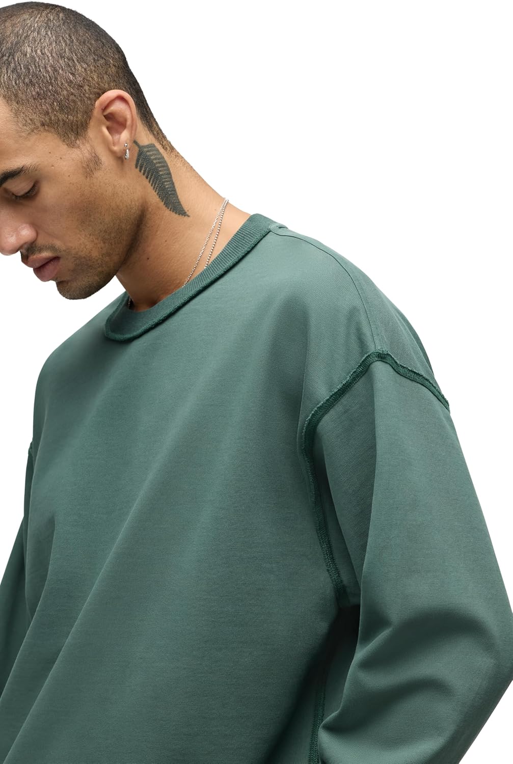 HUDSON Mens Heavy Weight Long Sleeve Tee - Image 4