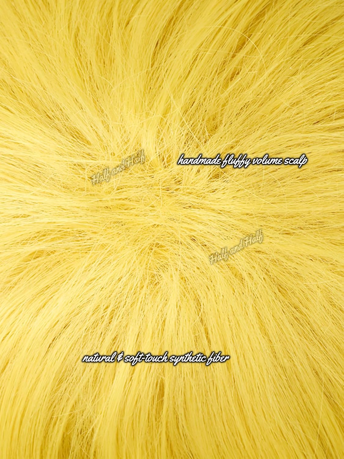 Half and Half Short Blonde Pirate Chef Anime Cosplay Wig for Men Yellow Golden Side Part Male Fighter Costume Wigs for Unisex Women Halloween Party Daily