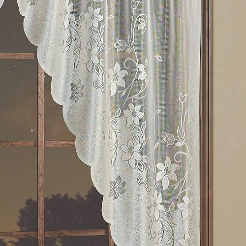 Miniatura 9 de Touch of Class Vining Floral Marisol - Cenefa semitransparente para ventana, color degradado, 55 x 20 pulgadas