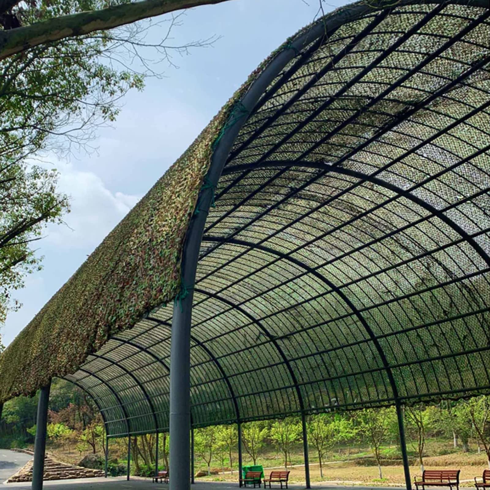 Red de camuflaje para exteriores, 5 x 10 m, red para sombra, selva y observación de aves, ideal para caza, camping y decoración de jardín