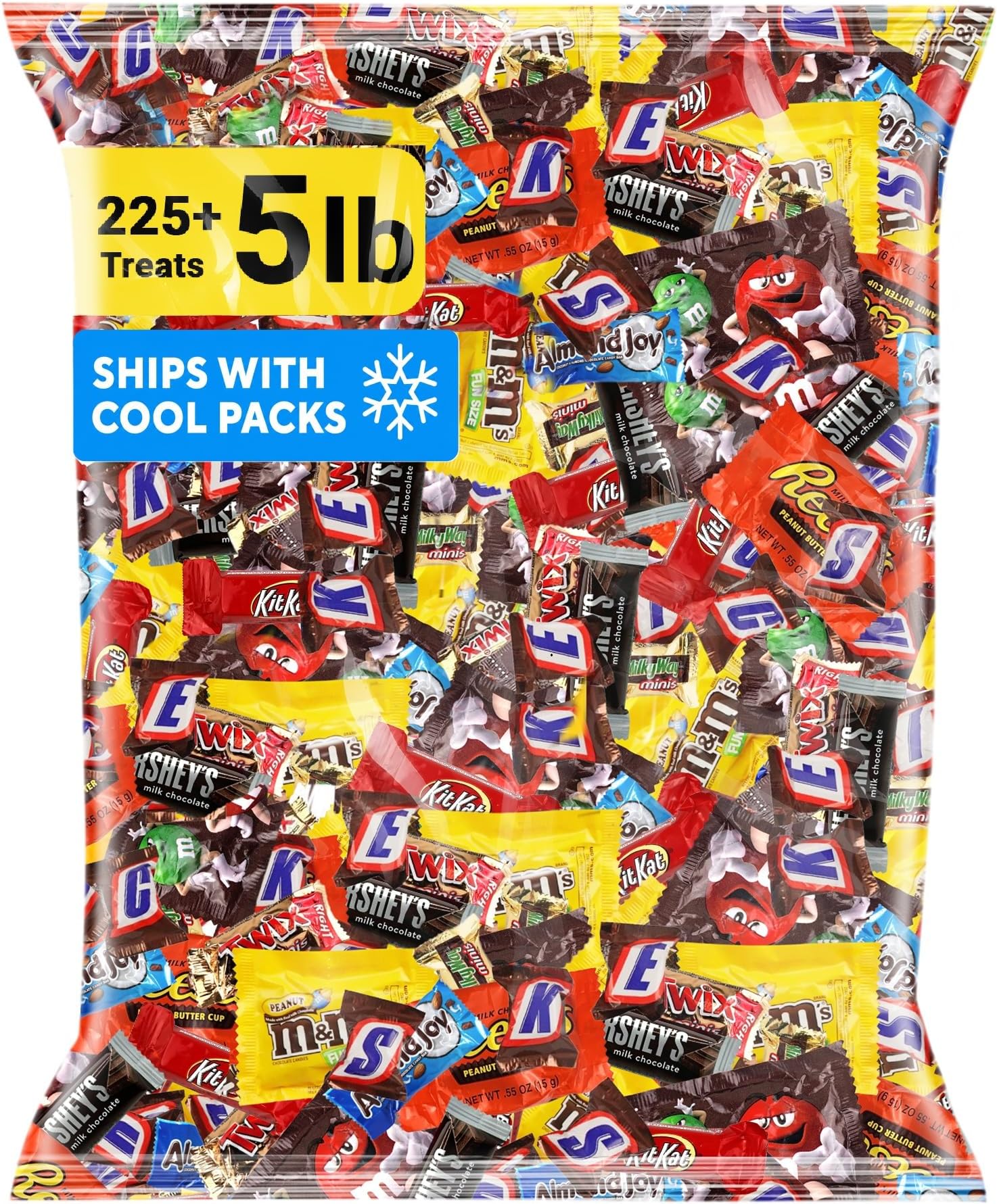 Assorted Chocolate Candy Variety Pack -5 Lb - Bulk Chocolate Mix- Easter -Bulk Mini Chocolate Candy Bars Individually Wrapped -Bulk Variety Pack Chocolates -Individually Wrapped Candies