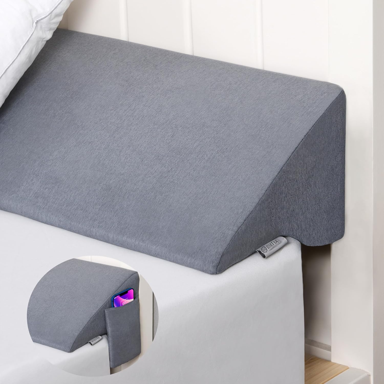 ENITYA Bed Wedge Pillow for Headboard,Pillow Wedge Queen
