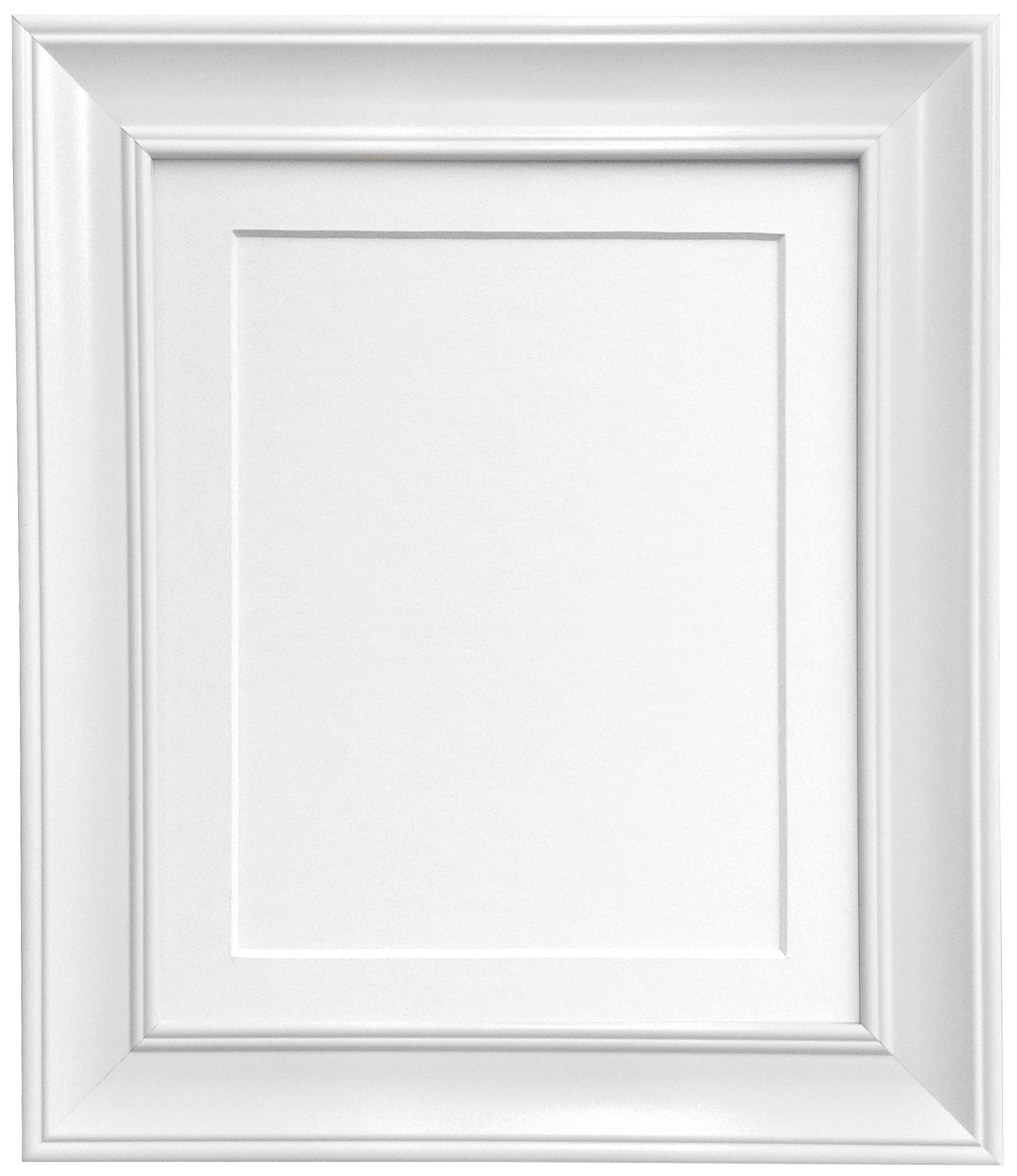 FRAMES BY POST Scandi Vintage White Picture Photo Frame with White Mount 20 x 16 For Image size A3