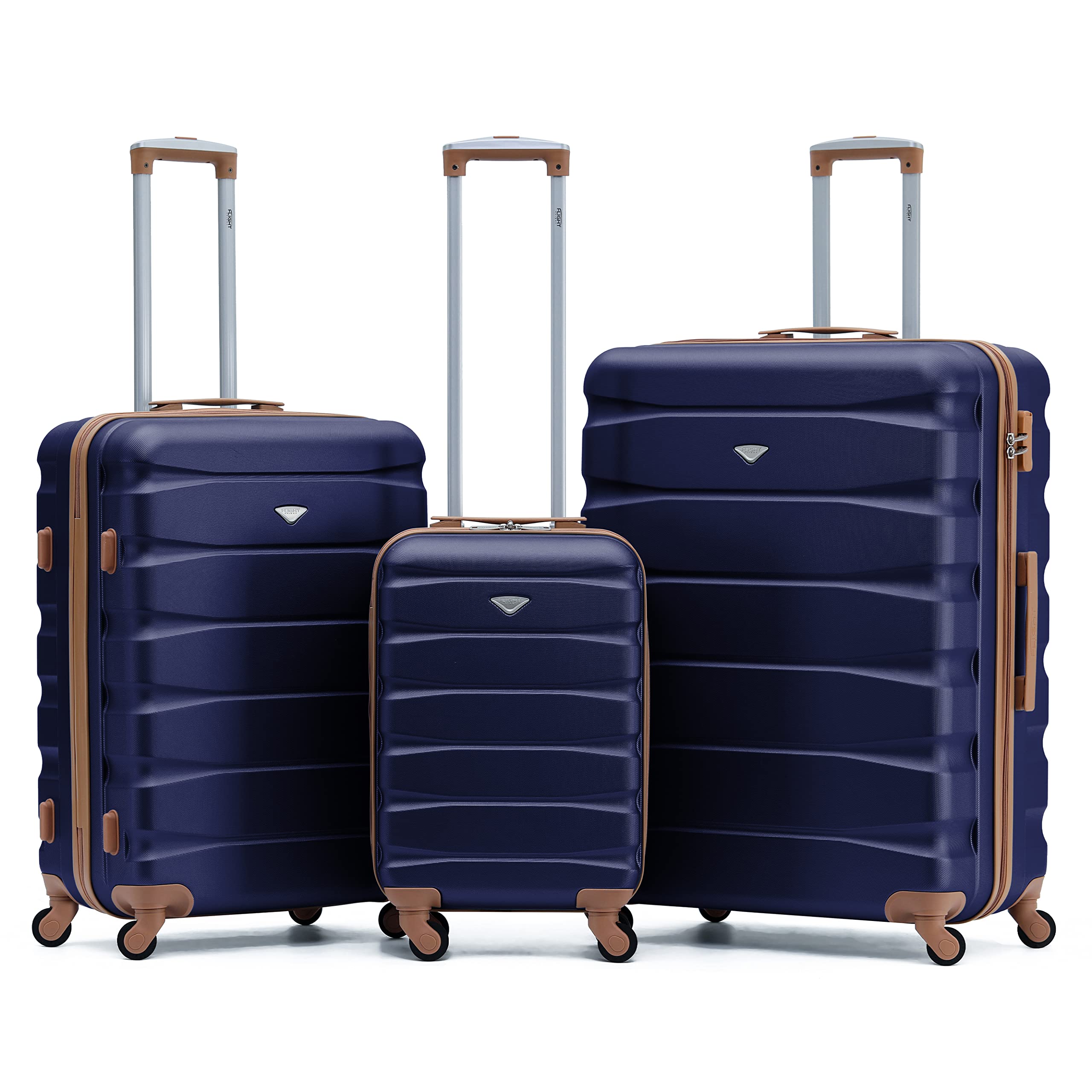 Flight Knight Lightweight 4 Wheel ABS Hard Case Medium Suitcase Approved for Over 100 Airlines Including easyJet, British Airways, Ryanair, Jet2, Emirates & Many More - Check-in Medium Size 25" — view 188