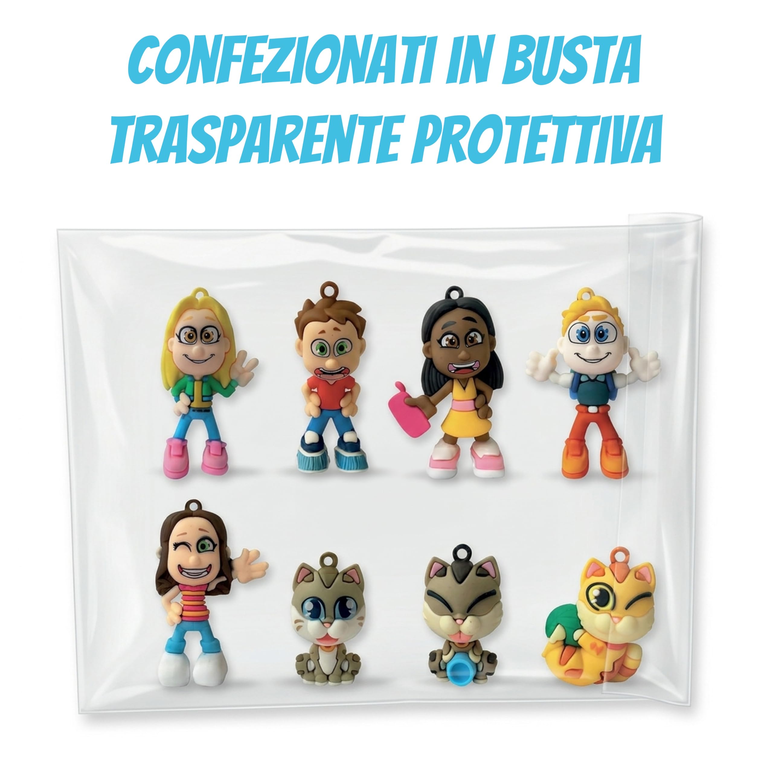 NINNA e MATTI Giochi per Bambini, Pupazzetti 3D Intera Collezione Set Completo, 8 Personaggi Tutti Diversi