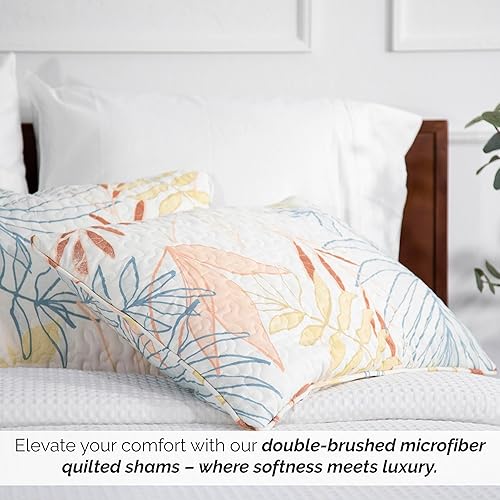 Vista 161 de Fundas Southshore Fine Linens Vilano Springs, para almohada, acolchadas, Microfibra, Pizarra, 20" x 36" 01 - Blanco brillante