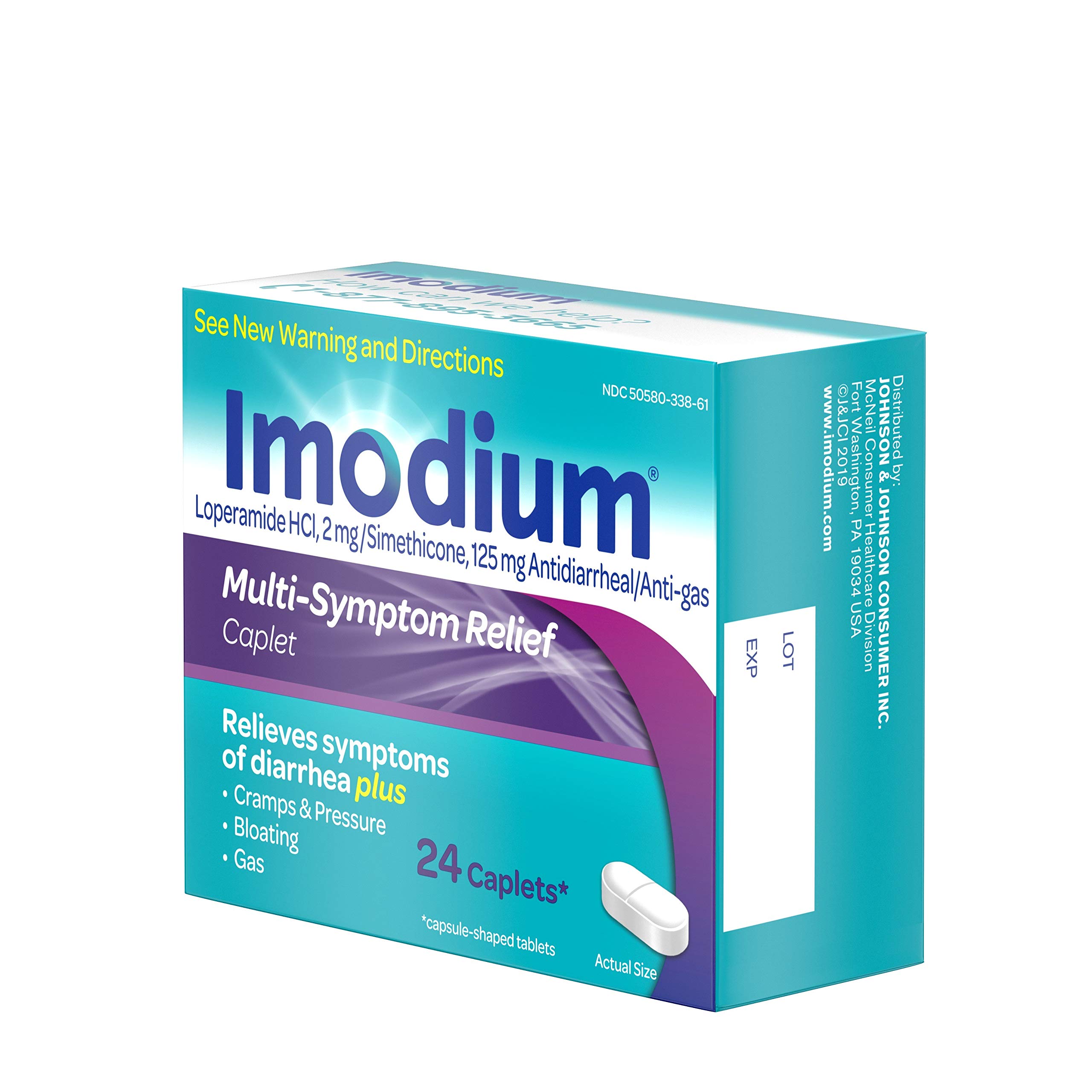 Imodium MultiSymptom Relief AntiDiarrheal Caplets, Loperamide