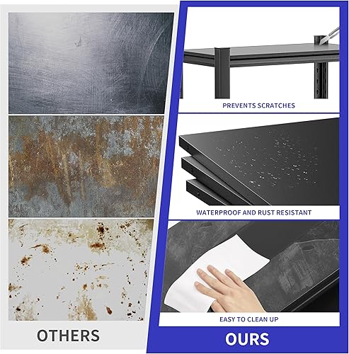 Miniatura 3 de Estantería de garaje de 78 pulgadas de alto y 47.2 pulgadas de ancho, estantes ajustables de metal grueso y resistente, estantes de almacenamiento