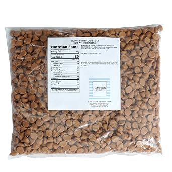 Peanut Butter Chips, 2 Pound Bulk Bag, Hampton Distribution