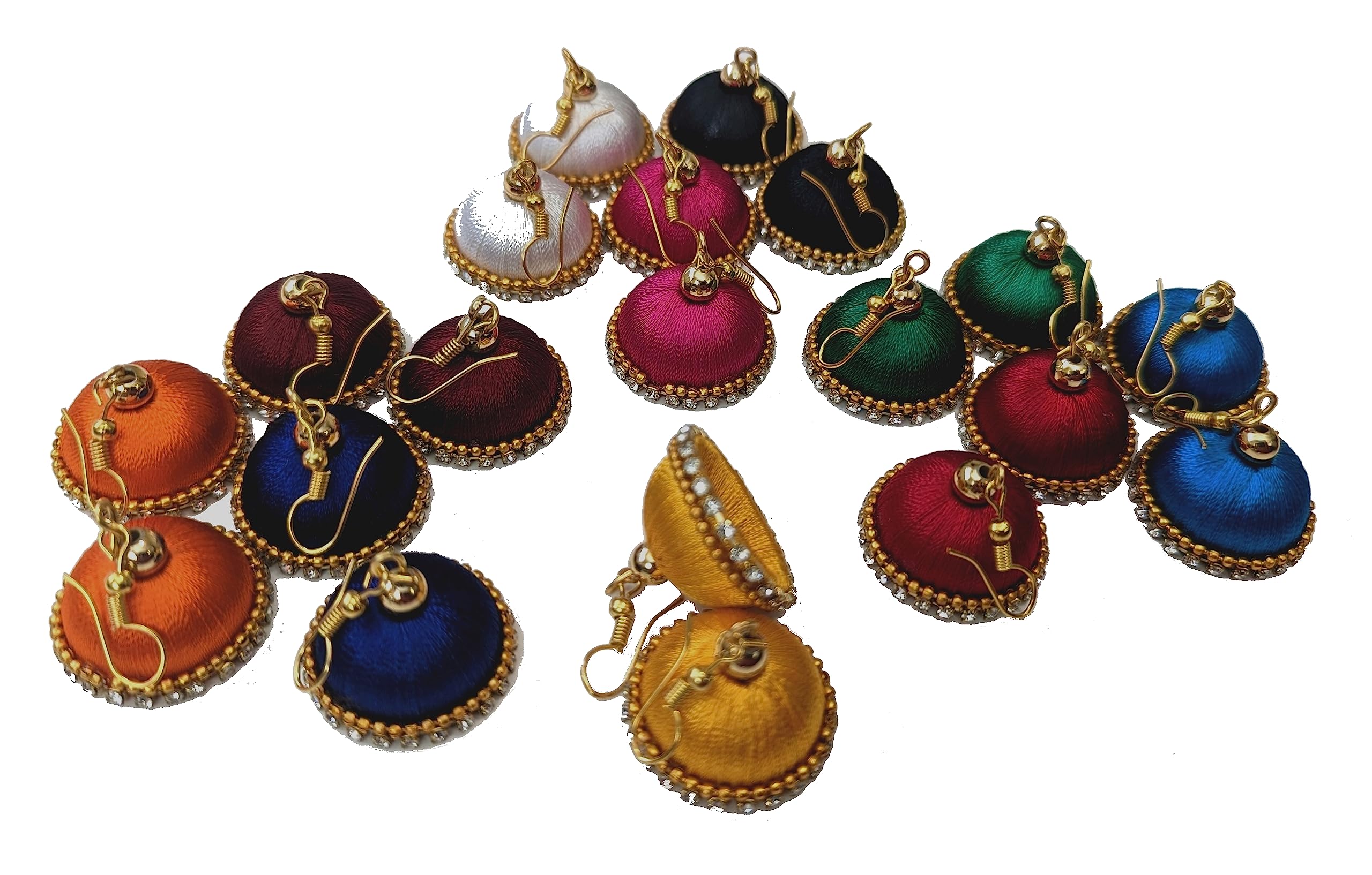 Haldi Kumkum | Jhumka | Set of 10 Ear Rings | Drop EarRings | Return Gift | Give away | HK-DER1