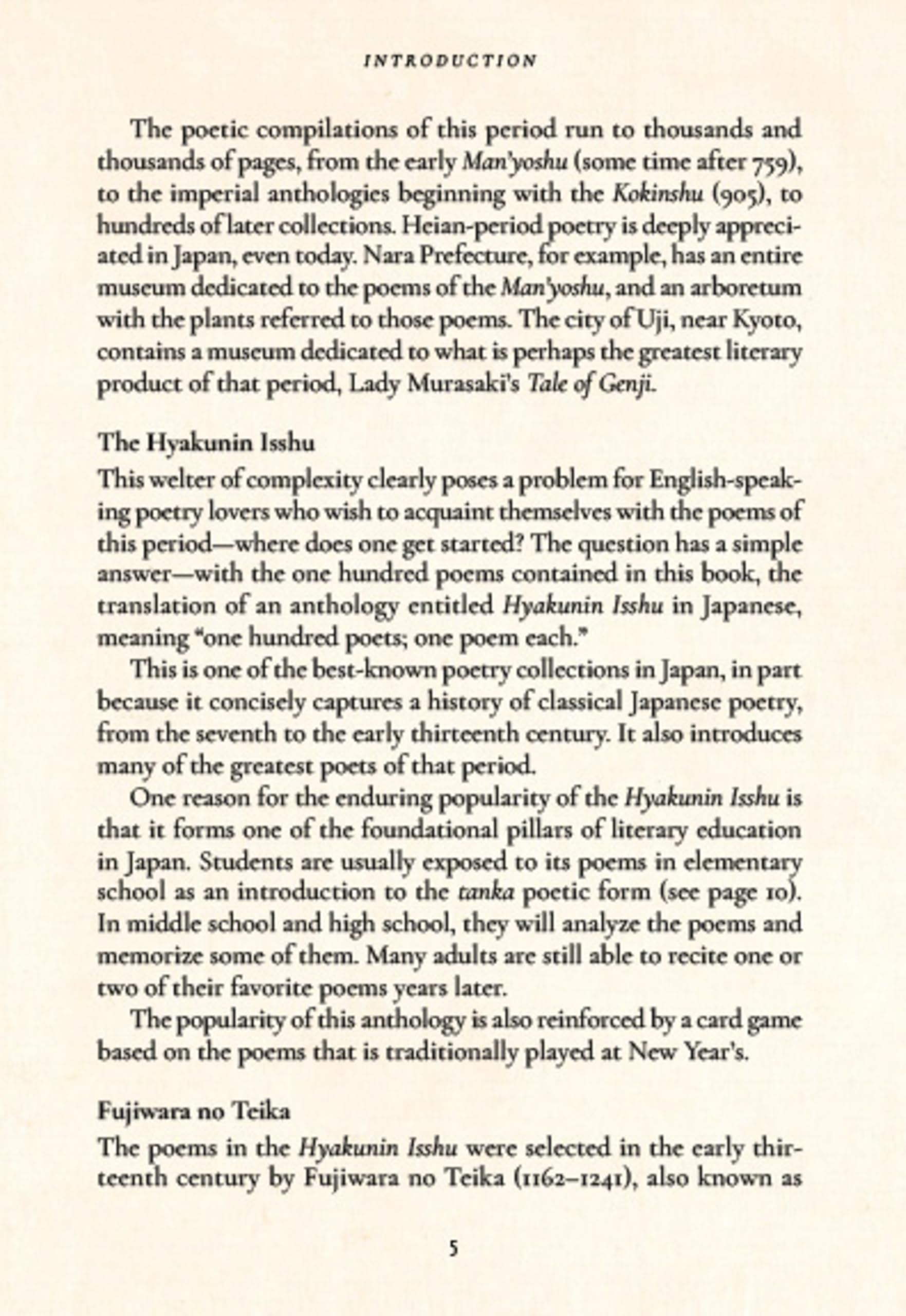 One Hundred Poems from Old Japan /anglais: A New Translation of the Hyakunin Isshu [With Free Online Audio Recordings]
