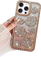 Vista 60 de BITOBE Diseñada para iPhone 16 Pro Max, Bonita Funda de Mariposa 3D Delgada con Chapado Brillante Reluciente de Lujo para Mujeres y Niñas Protectora