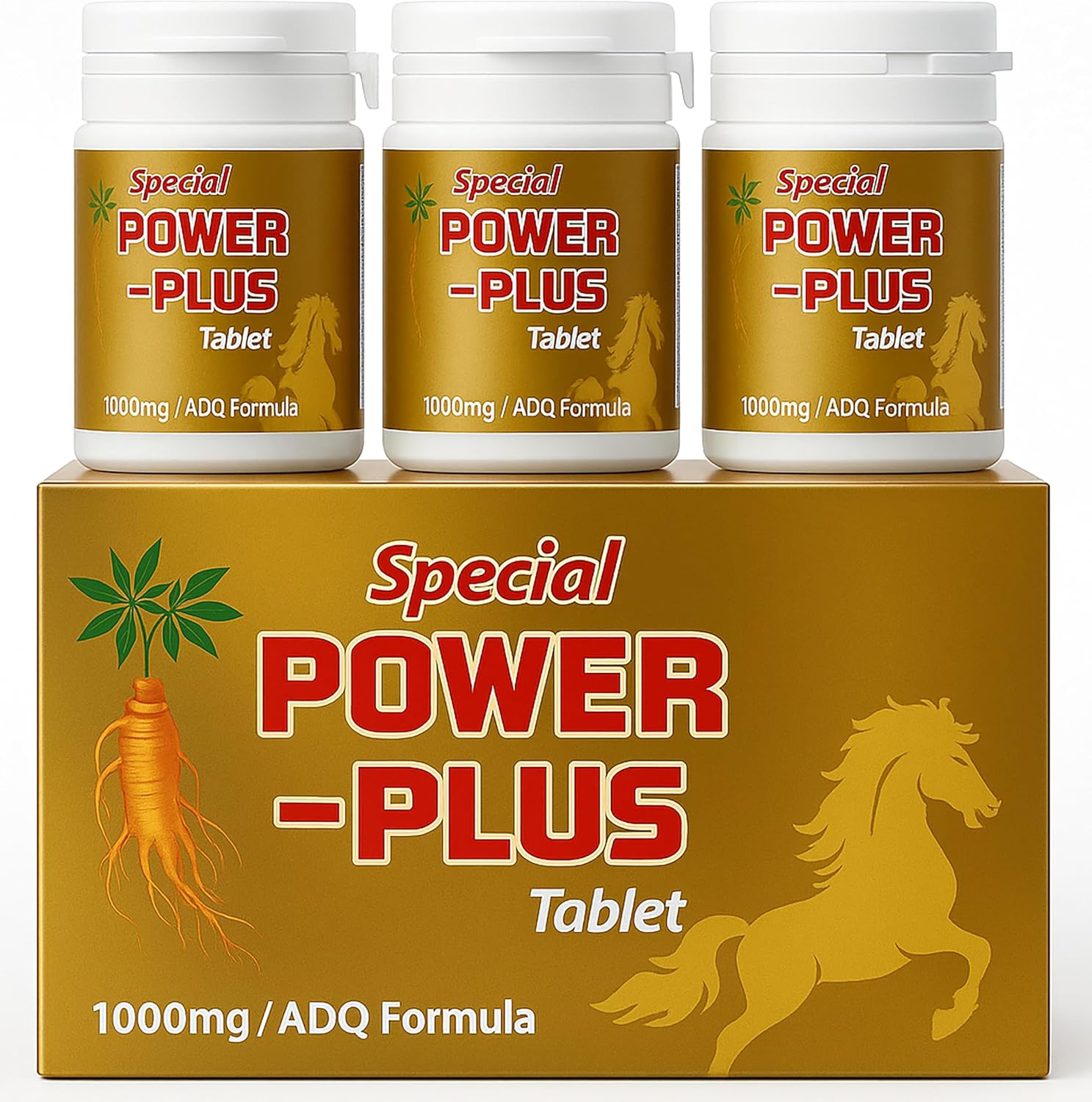 Power Plus Super - Ginseng Root Korean Red Ginseng (36 Capsules)