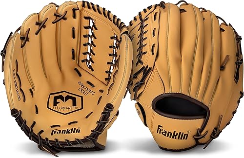 Vista 201 de Franklin Sports Field Master Baseball + Softball Glove - Field Master Adult + Youth Baseball + Softball Mitt - Men's + Women's Gloves - Right Hand