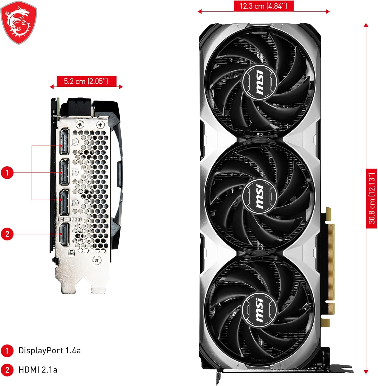 MSI GeForce RTX 4070 Ti VENTUS 3X 12G OC Scheda video gaming - 12GB GDDR6X, 2655 MHz, PCI Express Gen 4, 192-bit, 3x DP v 1.4a, HDMI 2.1a (Supporta 4K 8K HDR)
