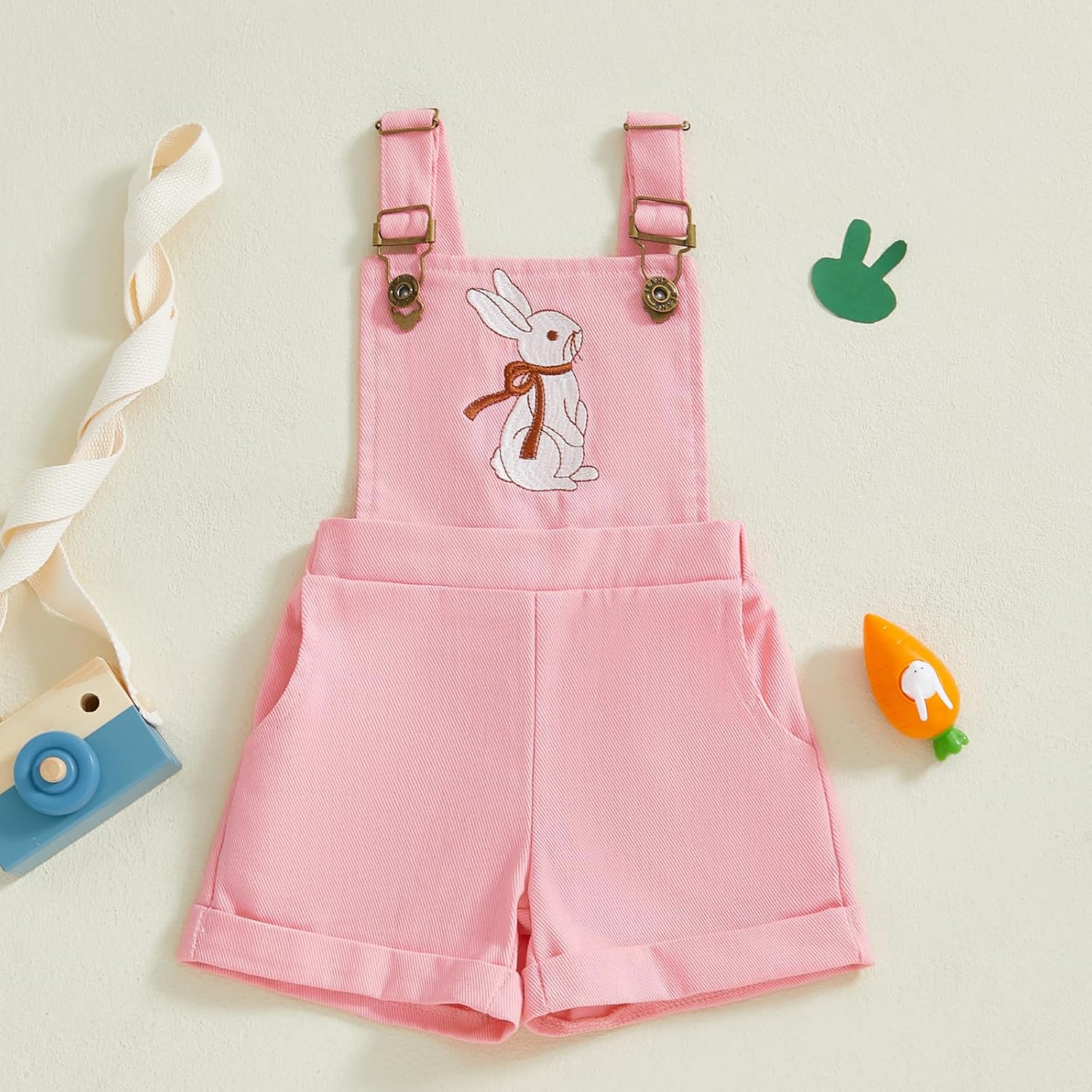YINGISFITM Valentines Baby Girl Outfit Heart Overalls Shorts Jumpsuit Little Boys Girls Outfit Toddler Clothes