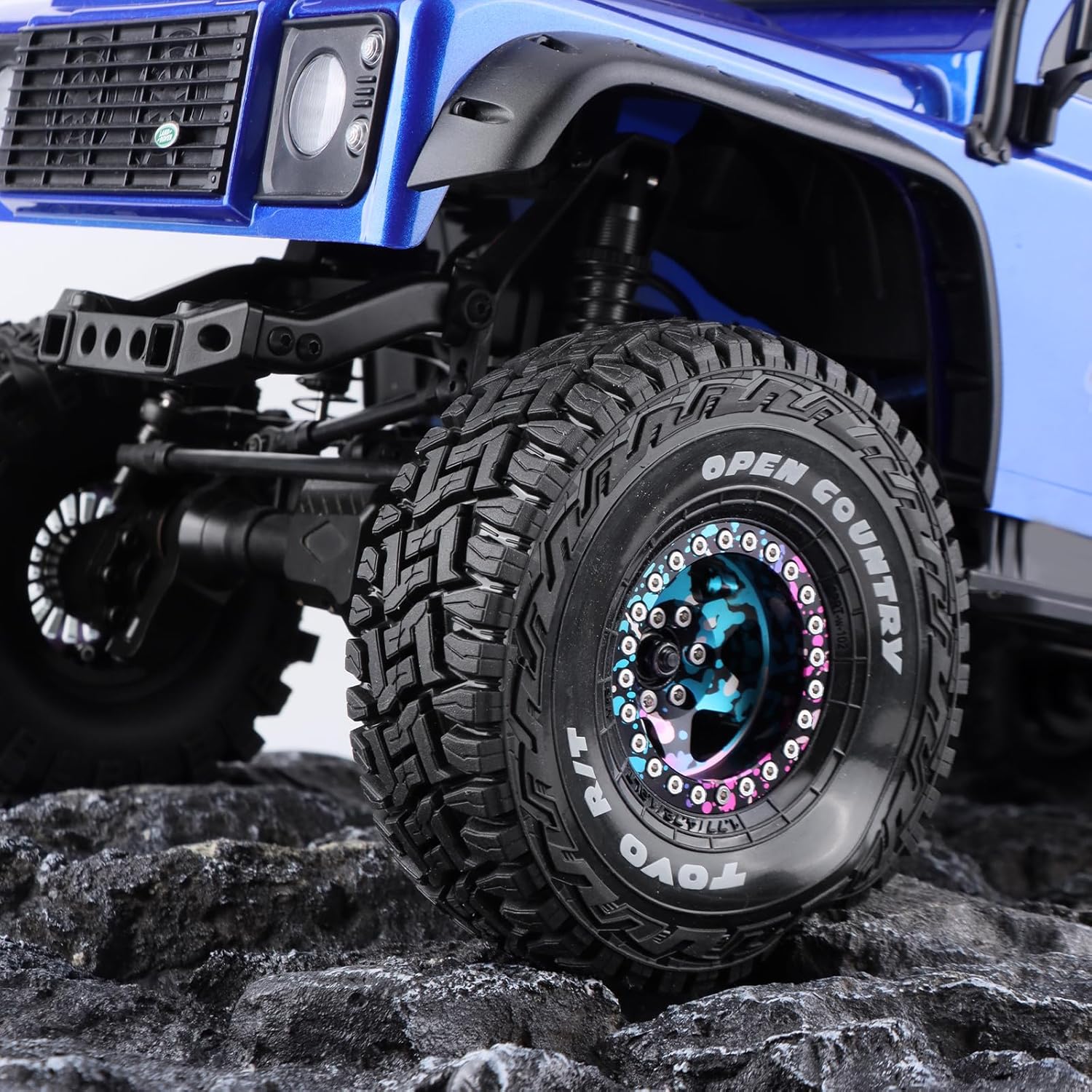 1.9 Inch RC Rock Crawler Tires Butyl Rubber Construction with Enhanced Inner Liner & Compound for 1/10 Axial SCX10, TRX4, GEN7, GEN8, VS4-10 RC Crawler Upgrade 120 * 40mm