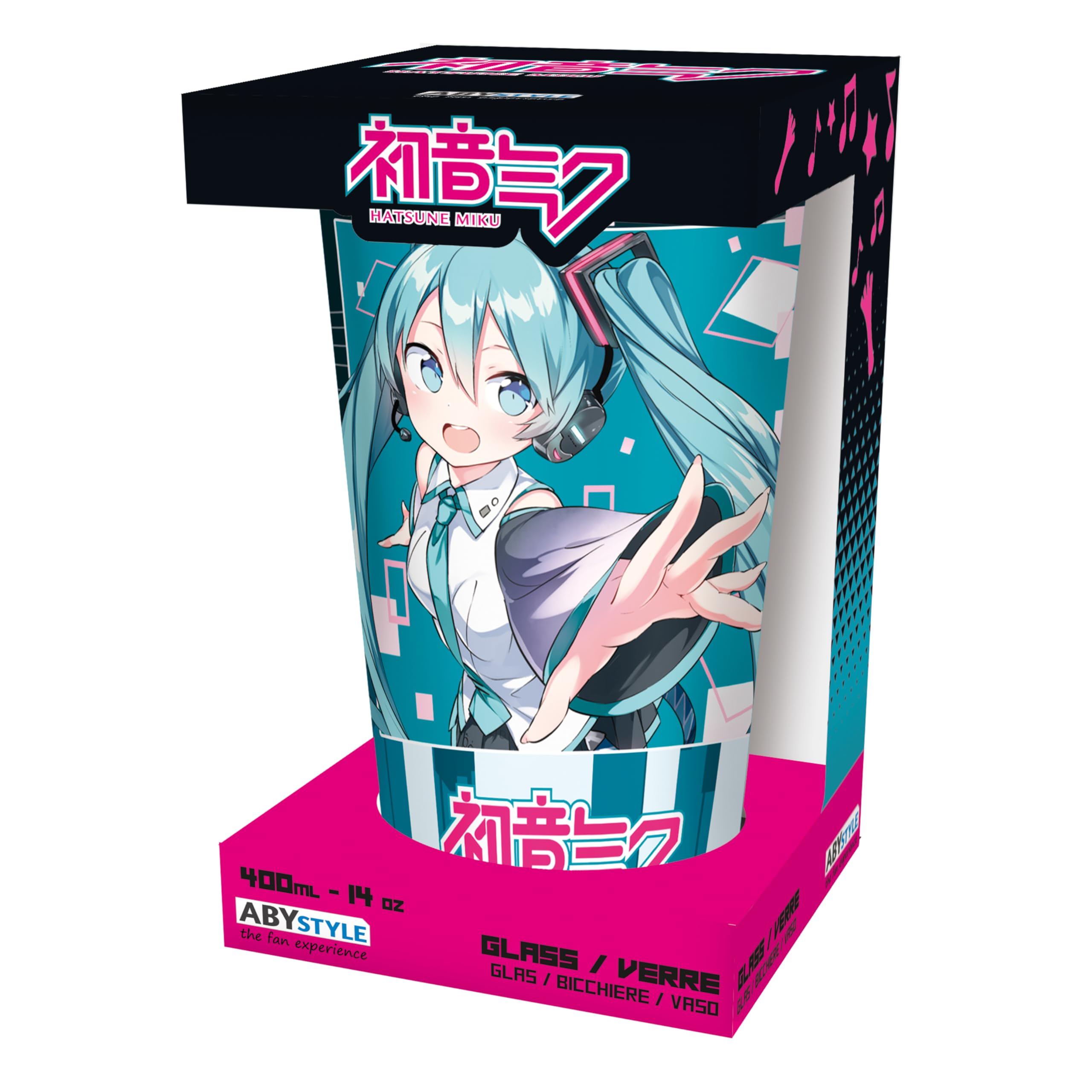 Amazon.com | ABYSTYLE Hatsune Miku Musical City Large Glass 14 Fl