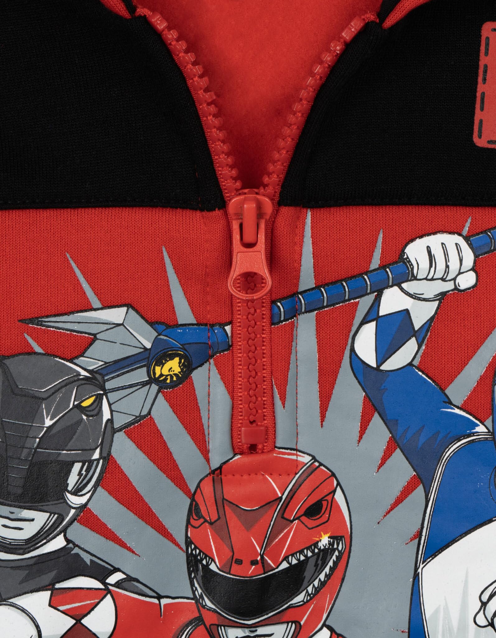 Power Rangers Sudadera con capucha de forro polar con media cremallera para niños pequeños a niños grandes
