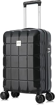 ATX Luggage 55x36x20cm Cabin Suitcase Super Lightweight Small Suitcase Approved for 100+ Airlines Including EasyJet, Ryanair, British Airways & Virgin Atlantic (Black, 21Inches, 33Liter) : Amazon.co.uk: Fashion