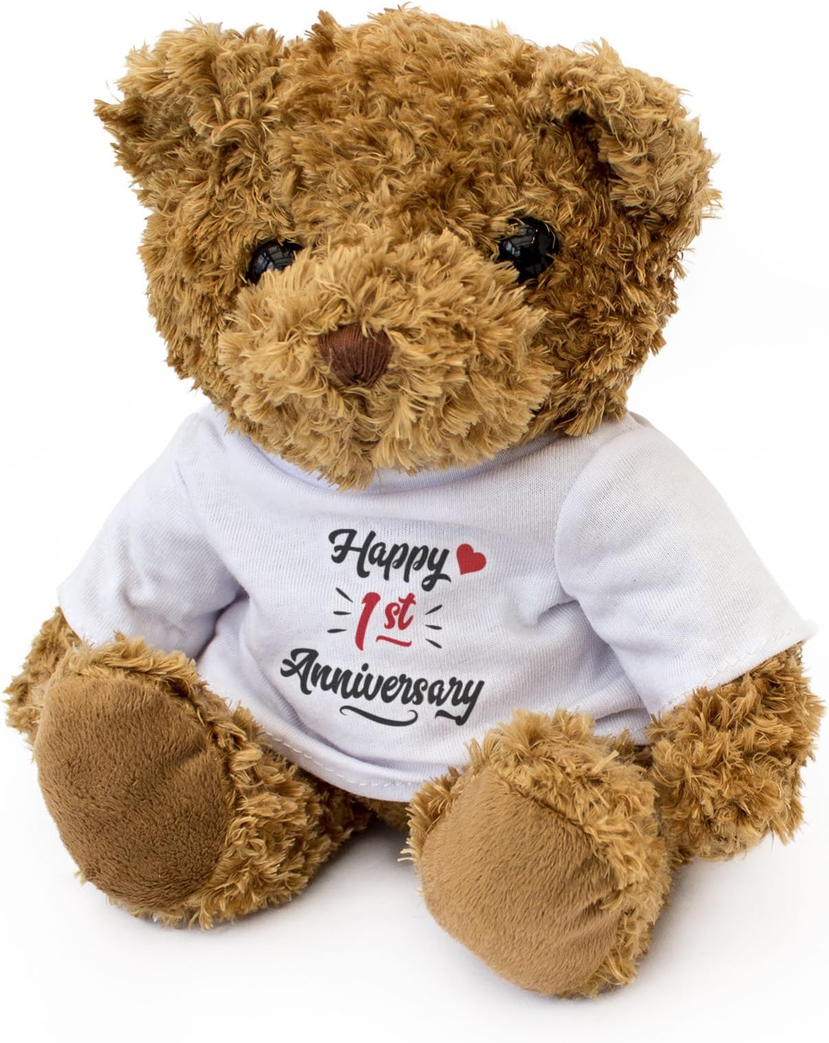 NEW - Happy 1st Anniversary - Teddy Bear - Cute Soft Cuddly - Gift Present 1 Year
