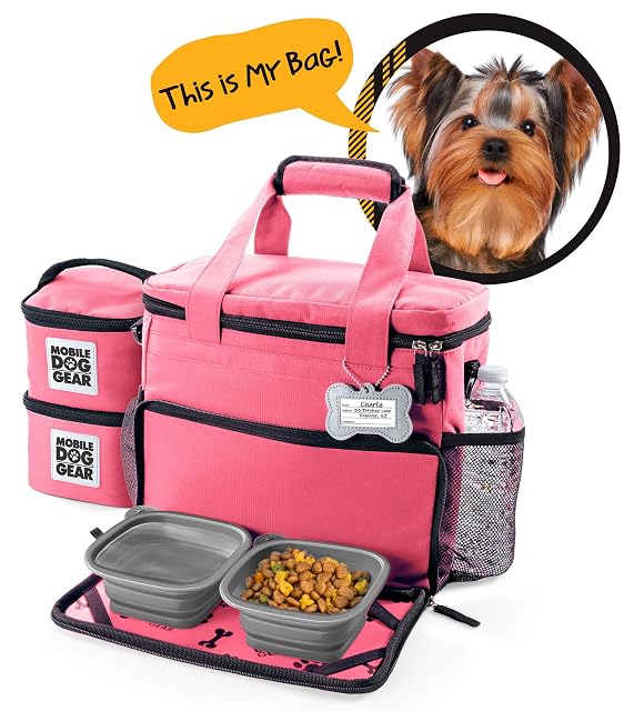 Foto 2 de 8 de Mobile Dog Gear, Week Away - Bolsa de Viaje para Perros pequeños, Incluye portadores de Alimentos Forrados…