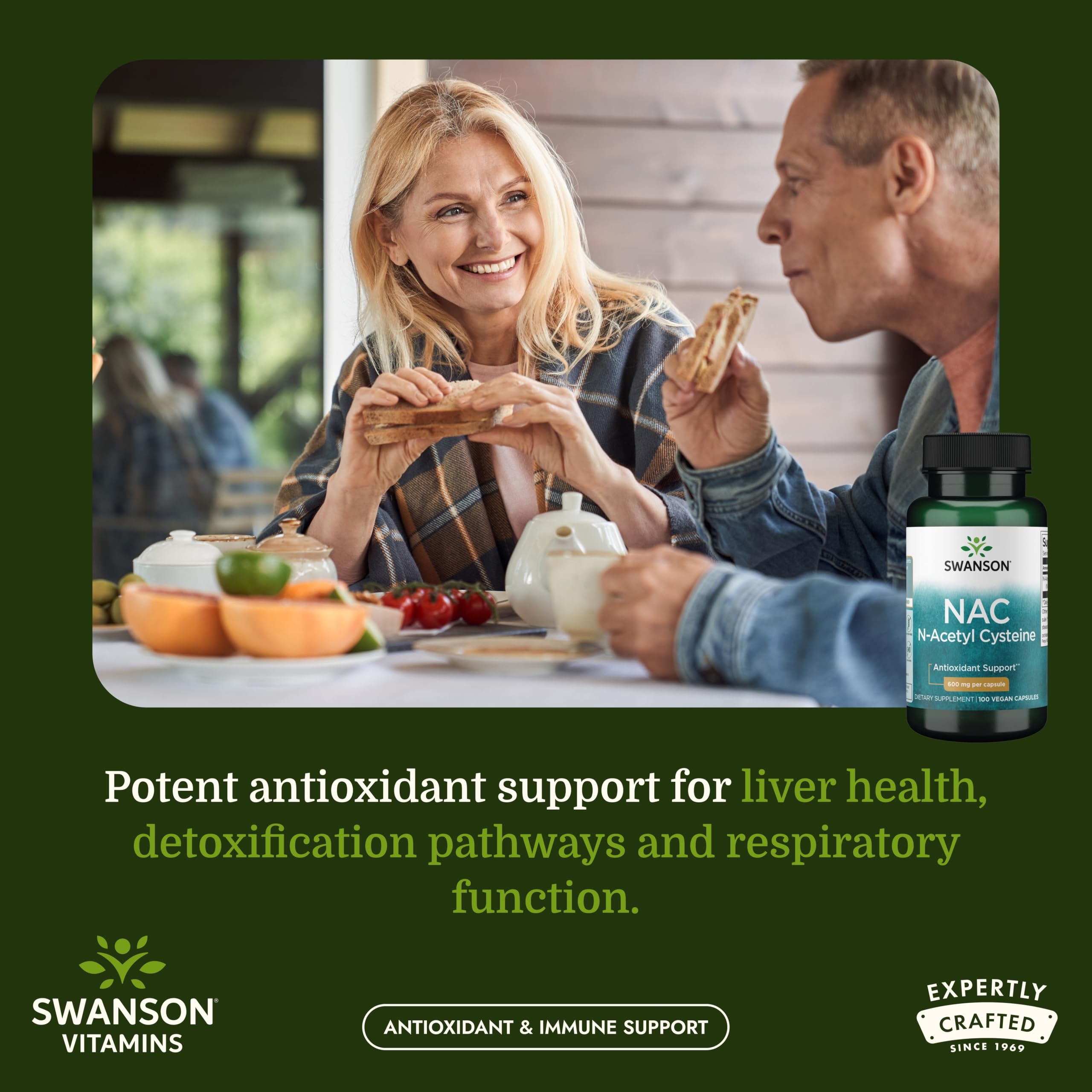 Swanson NAC N-Acetyl Cysteine, 600 mg, 100 Vegan Capsules, 3 Pack — Amazon image 2