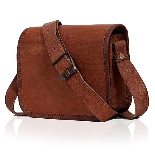 CUERO 7 inch Small Handmade Crossbody Shoulder Genuine Leather iPad/Tablet Vintage Messenger Bag For 7 inch iPad Pro for Women Men