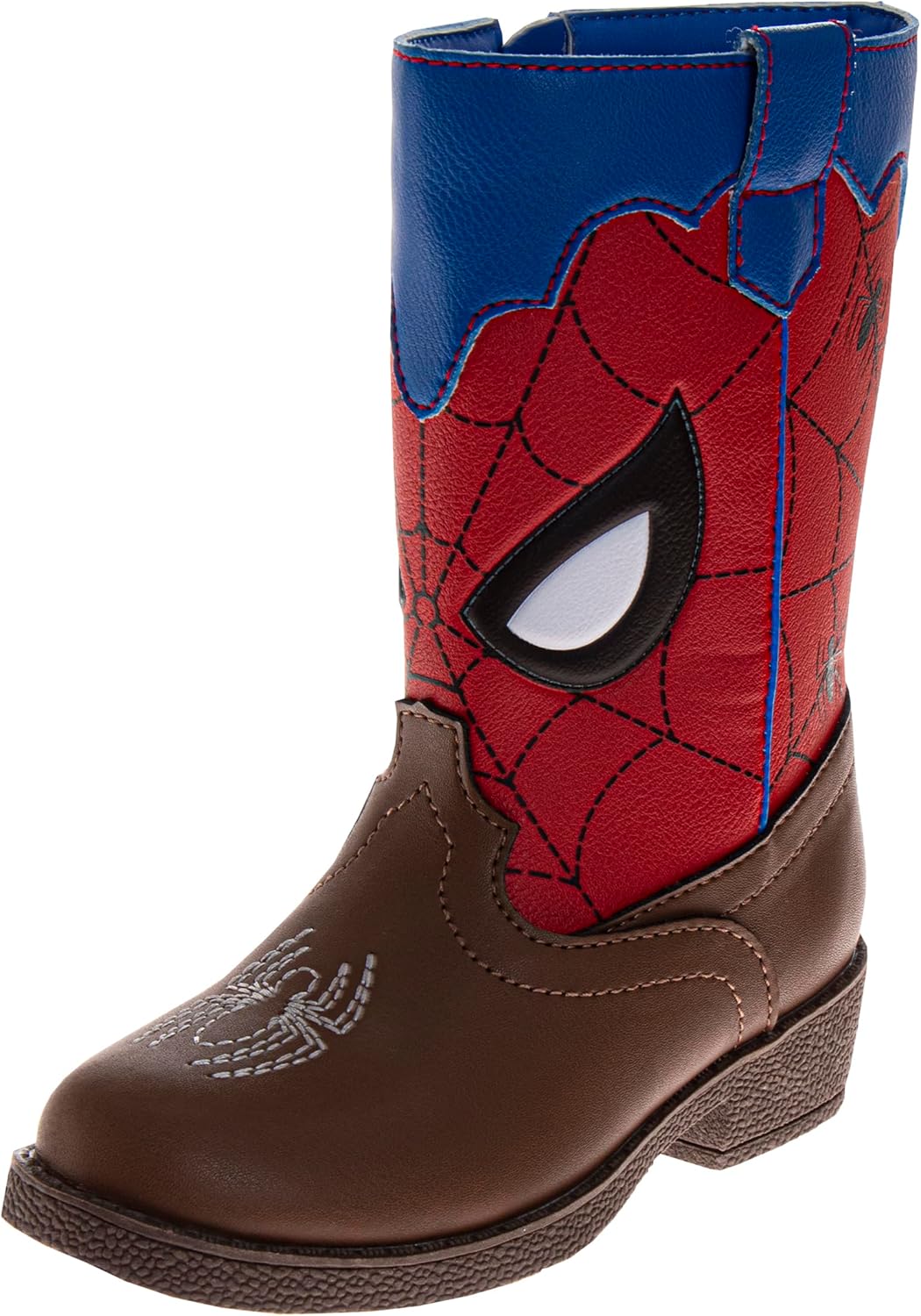 Josmo Kids Character Cowboy Boots Paw Patrol Cars Lightning McQueen Spider-Man Hello Kitty Calf High Western Country Boots for Boys 5-10 Toddler/ 11-12 Little Kid