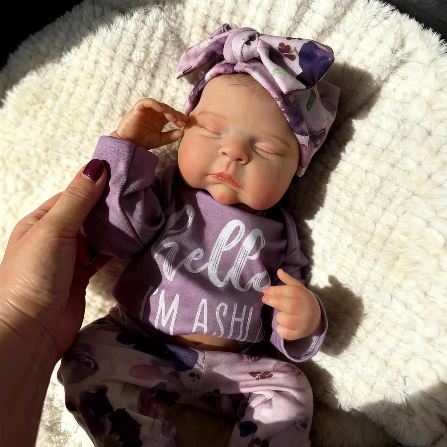 Gileutay 18 inch Realistic Full Vinyl Reborn Baby Dolls Girl Real Life Newborn Baby Doll with Feeding Kit Toys