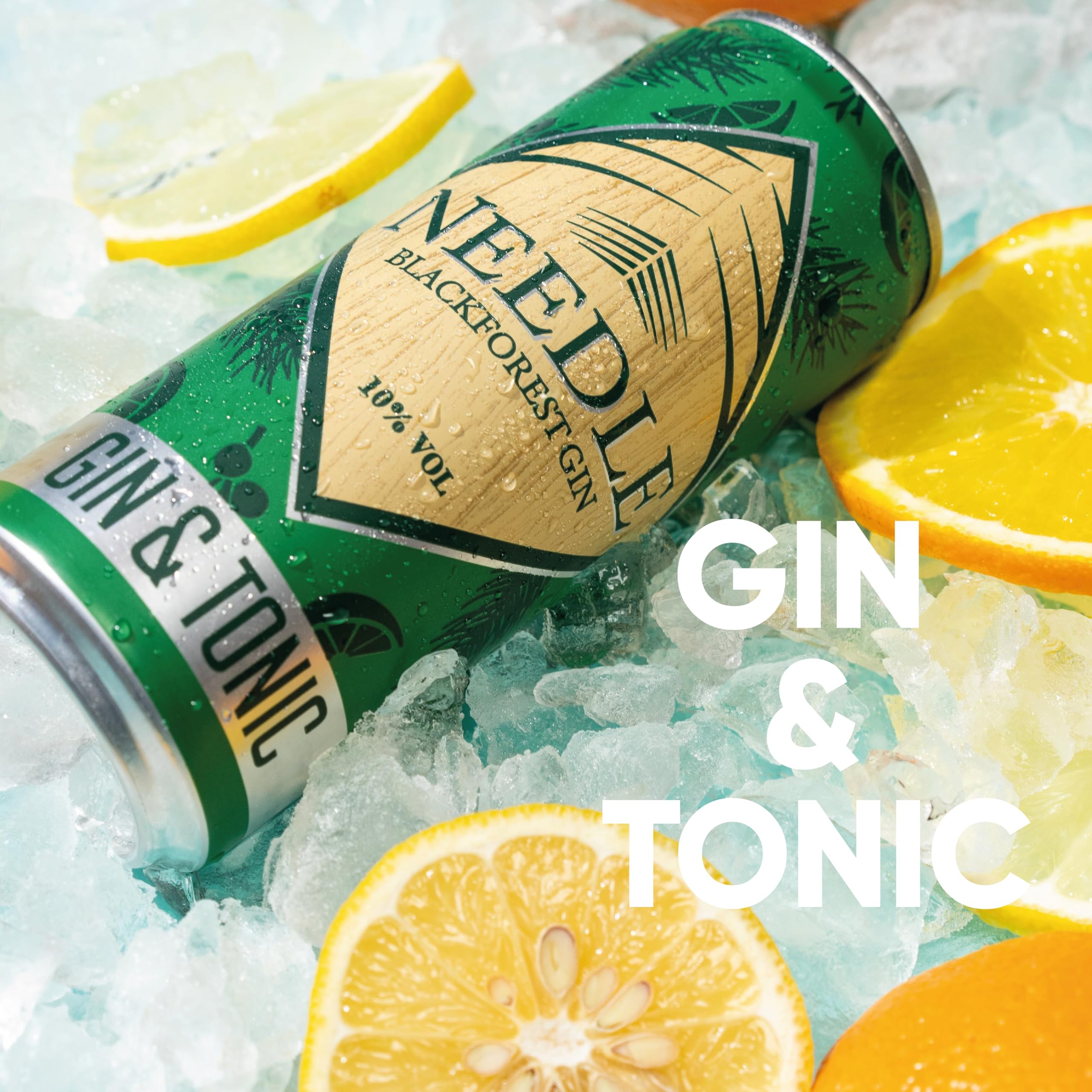 Needle Black Forest Gin&Tonic - der fertige G&T aus der Dose mit original Needle Gin (alc. 10% vol) - 12 x 0,33l (Preis inkl. €3,00 Pfand)