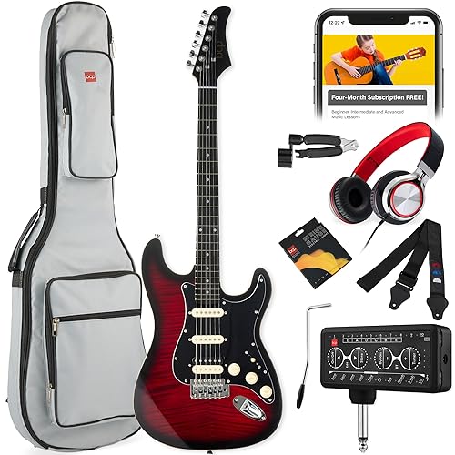 Best Choice Products Beginner HSS Electric Guitar Kit w/Headphone Amp,