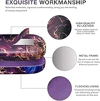 Vista 50 de molshine Estuche rígido de cuero para lentes de sol, funda clásica para gafas grandes para mujeres y hombres,Gafas de sol