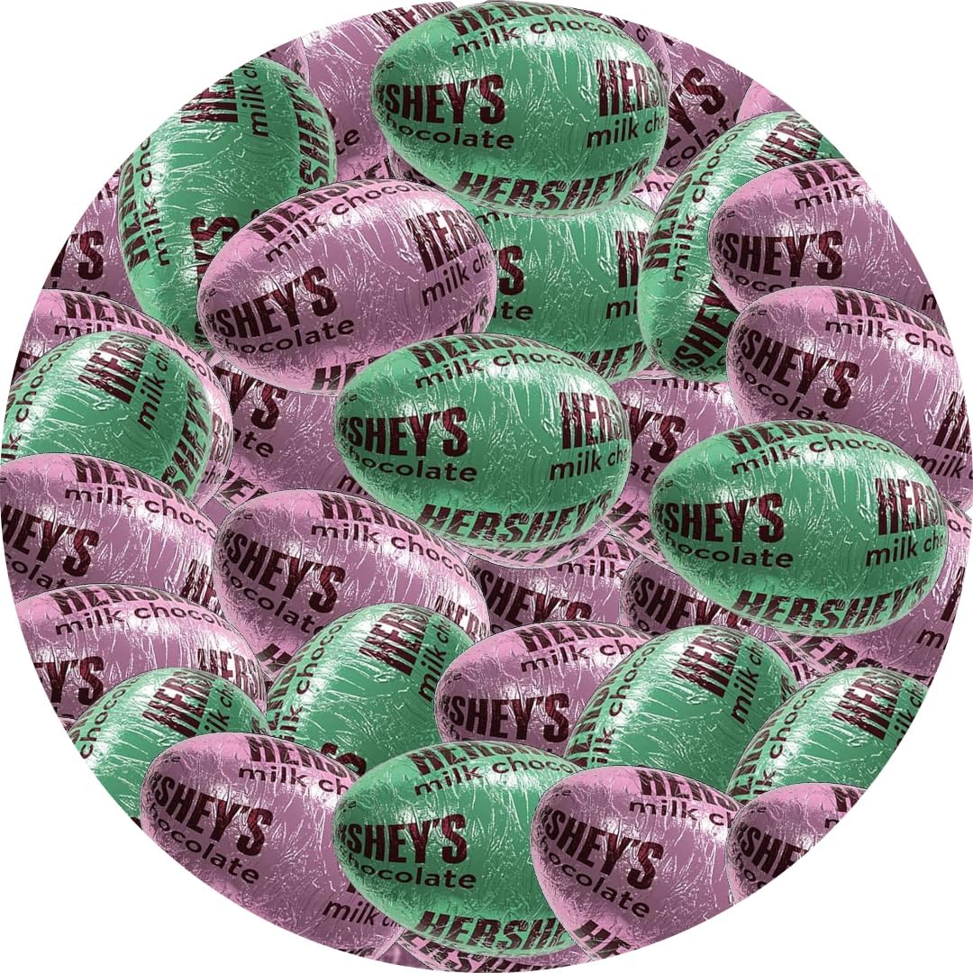 CandyKrave Hersheyes Easter Eggs Milk Chocolate Candy - 1lb Individually wrapped Foils Easter Eggs Candy - Bulk easter chocolate candy for Snacking, Pinata, Celebrations, Parties Gifting & More!