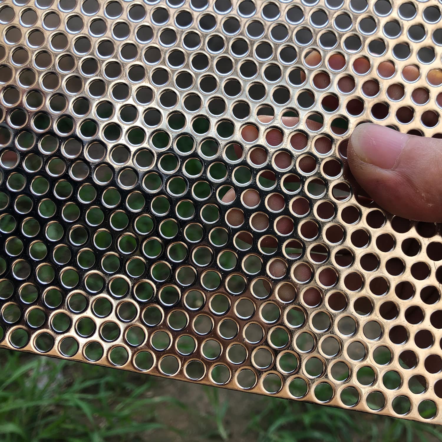 304 Stainless Steel Perforated Sheet-Perforated Metal Sheets-Perforated Stainless Steel Sheet-20GA 0.2" Hole （About 5mm 1/5"） 19.6" X9.8"-Metal Mesh Sheet