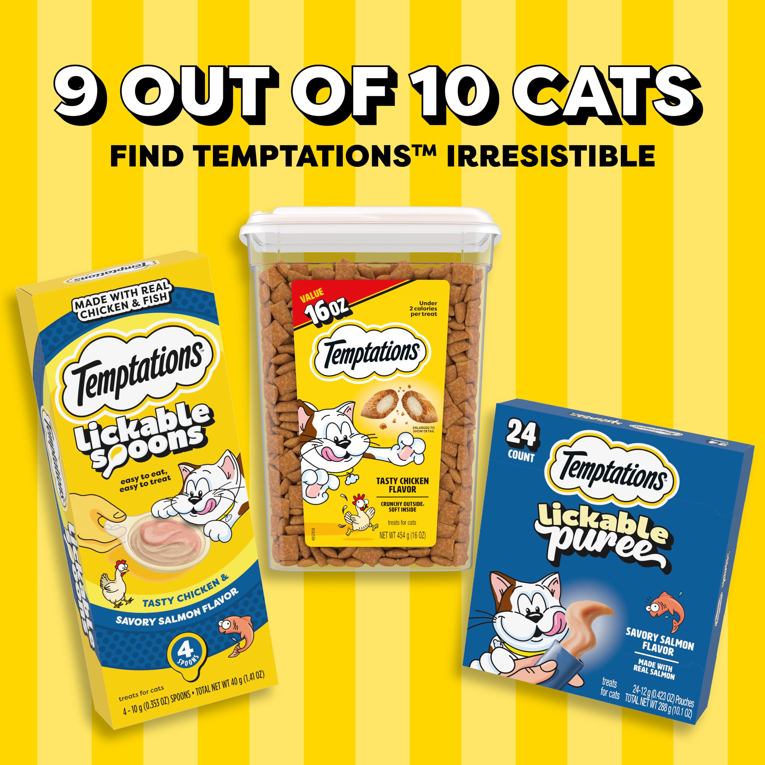 Temptations Salco Landon Tyler Gato Tratar Variedad Pack